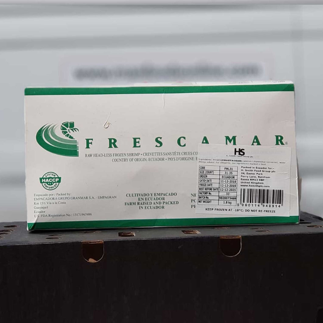 Prawn Frozen Headless Shell On (31-35)